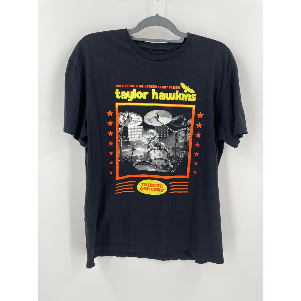 Taylor Hawkins Foo Fighters 2022 Tribute Concert T Shirt Large Wembley LA Black